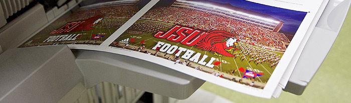print shop order being completed